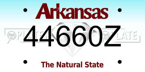 44660Z Arkansas License Plate