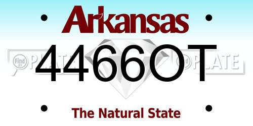 4466OT Arkansas License Plate