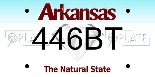 446BT Arkansas License Plate