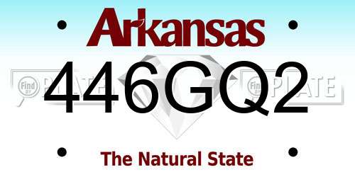446GQ2 Arkansas License Plate