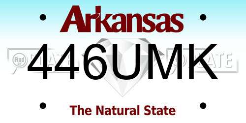 446UMK Arkansas License Plate