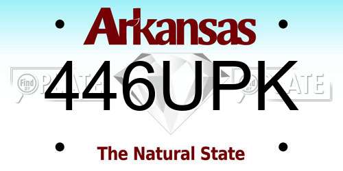 446UPK Arkansas License Plate