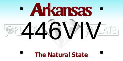 446VIV Arkansas License Plate