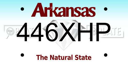 446XHP Arkansas License Plate