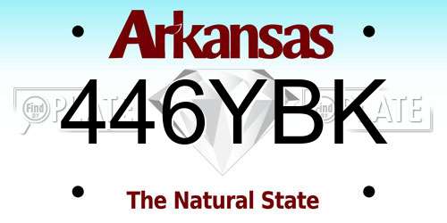 446YBK Arkansas License Plate