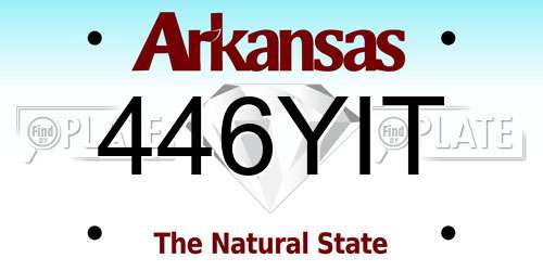 446YIT Arkansas License Plate