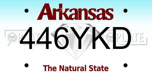 446YKD Arkansas License Plate