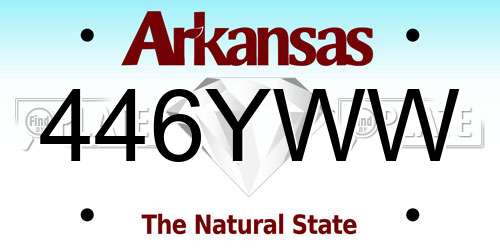 446YWW Arkansas License Plate