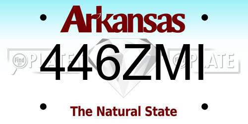 446ZMI Arkansas License Plate