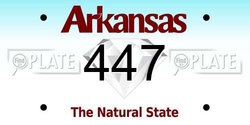 447 Arkansas License Plate