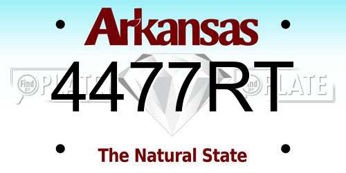 4477RT Arkansas License Plate
