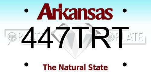 447TRT Arkansas License Plate