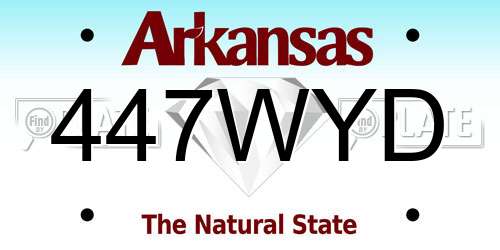 447WYD Arkansas License Plate