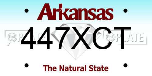 447XCT Arkansas License Plate