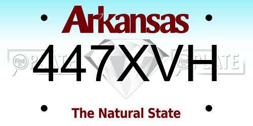 447XVH Arkansas License Plate