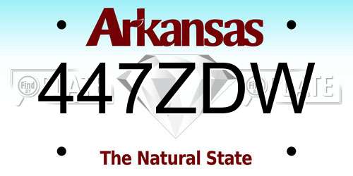447ZDW Arkansas License Plate