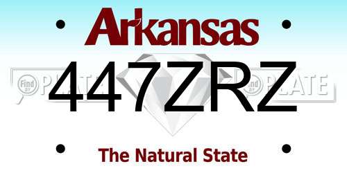 447ZRZ Arkansas License Plate
