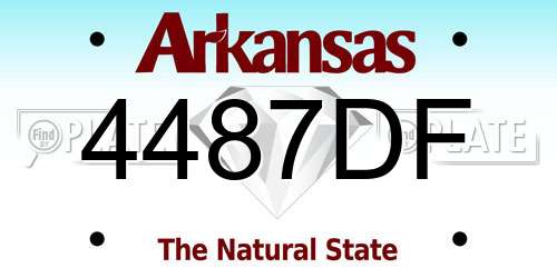 4487DF Arkansas License Plate