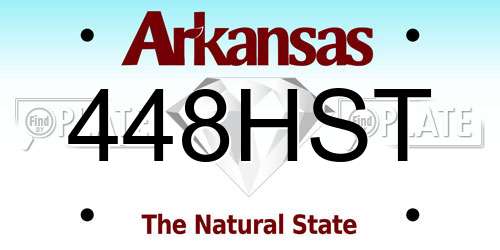 448HST Arkansas License Plate