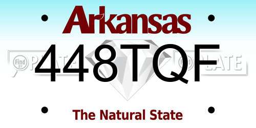 448TQF Arkansas License Plate