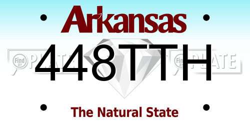 448TTH Arkansas License Plate