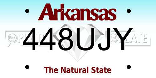448UJY Arkansas License Plate