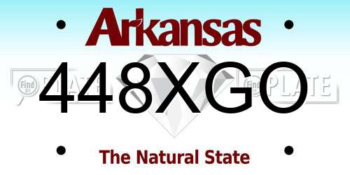 448XGO Arkansas License Plate