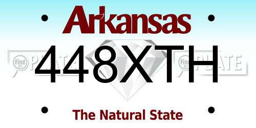 448XTH Arkansas License Plate