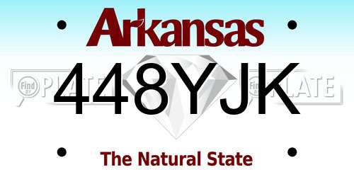 448YJK Arkansas License Plate
