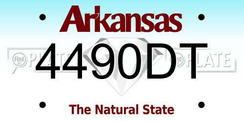 4490DT Arkansas License Plate