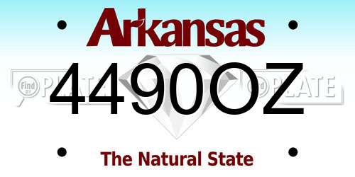 4490OZ Arkansas License Plate