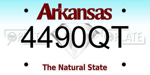 4490QT Arkansas License Plate