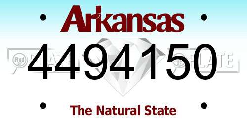 4494150 Arkansas License Plate