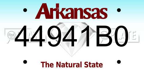 44941B0 Arkansas License Plate
