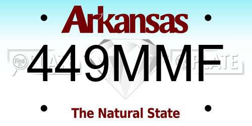 449MMF Arkansas License Plate