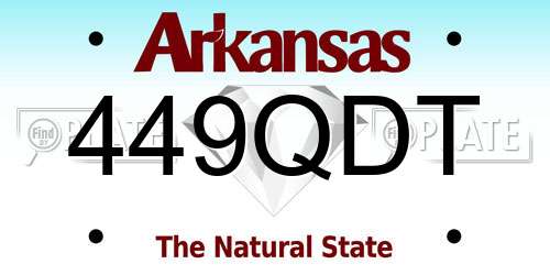 449QDT Arkansas License Plate
