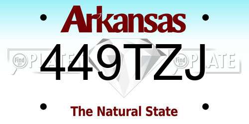 449TZJ Arkansas License Plate