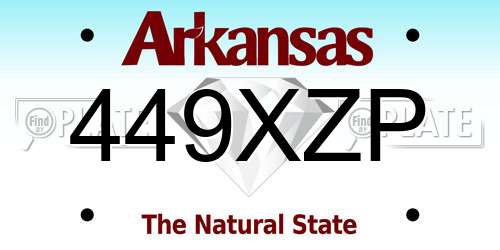 449XZP Arkansas License Plate