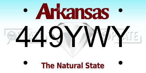 449YWY Arkansas License Plate