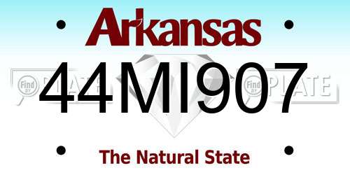 44MI907 Arkansas License Plate