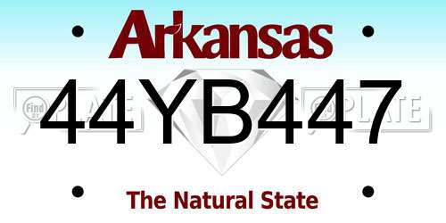 44YB447 Arkansas License Plate