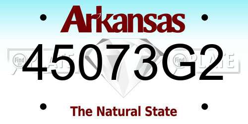 45073G2 Arkansas License Plate