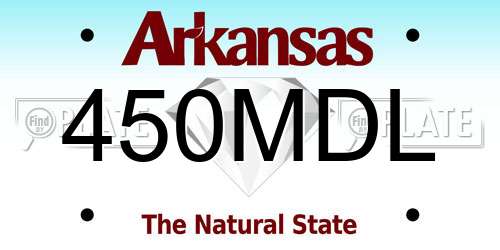 450MDL Arkansas License Plate