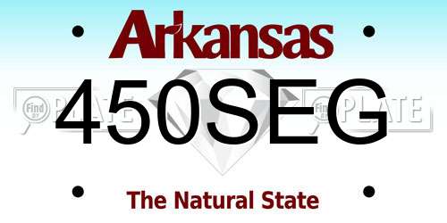 450SEG Arkansas License Plate