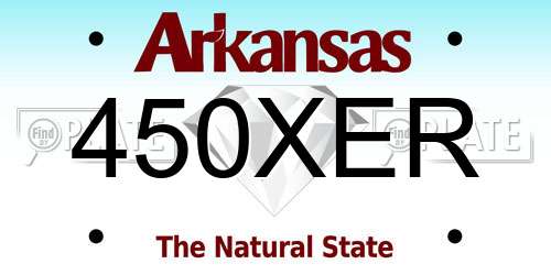 450XER Arkansas License Plate