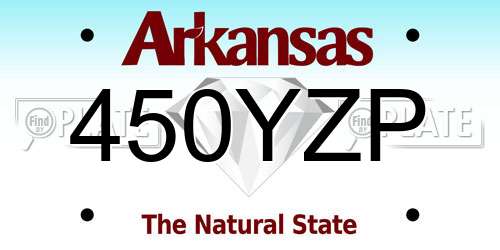 450YZP Arkansas License Plate