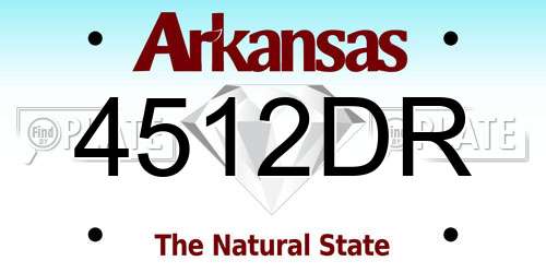 4512DR Arkansas License Plate