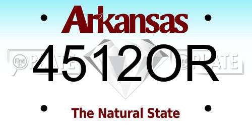 4512OR Arkansas License Plate