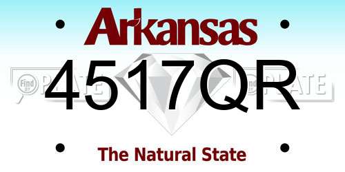 4517QR Arkansas License Plate