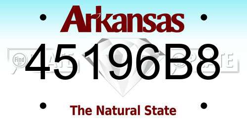 45196B8 Arkansas License Plate